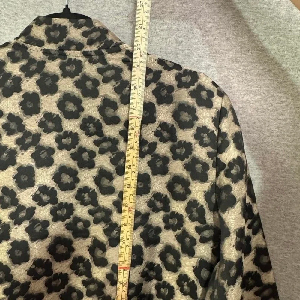 ON 34th Leopard Print‎ Cropped Bomber Jacket Sz XS Y2K Street Evening City Edgy